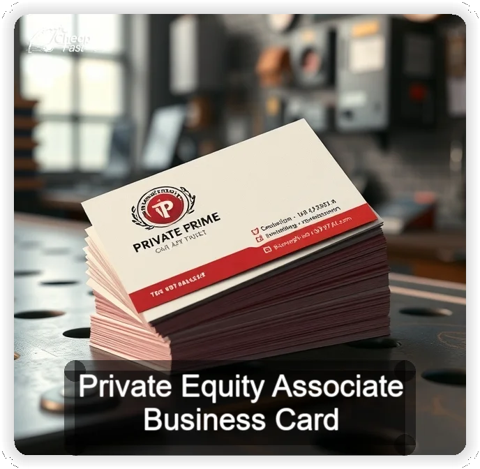 Private Equity Associate business card design sample