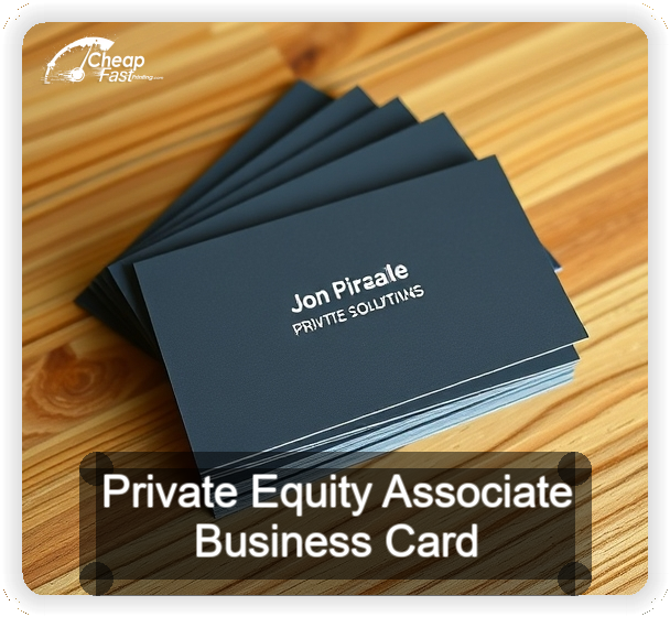 Private Equity Associate business card design sample