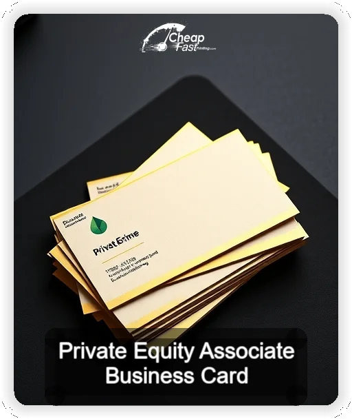 Private Equity Associate business card design sample