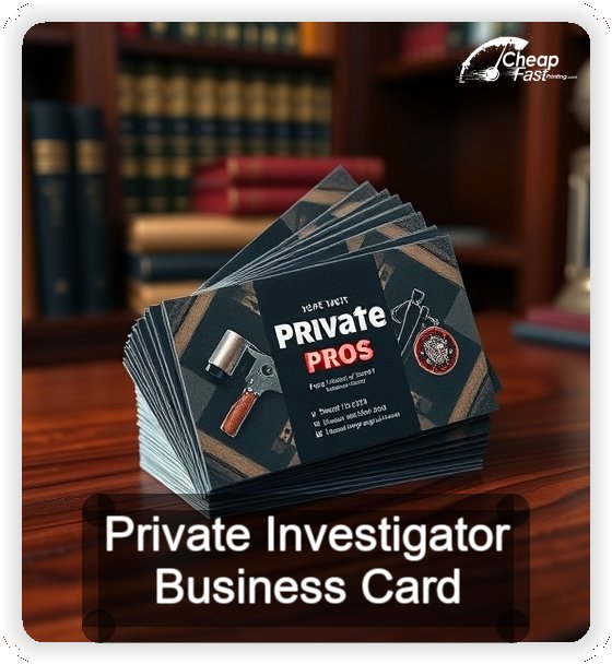 Private Investigator business card design sample