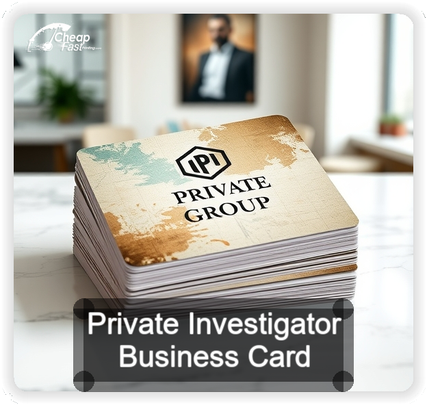 Private Investigator business card design sample