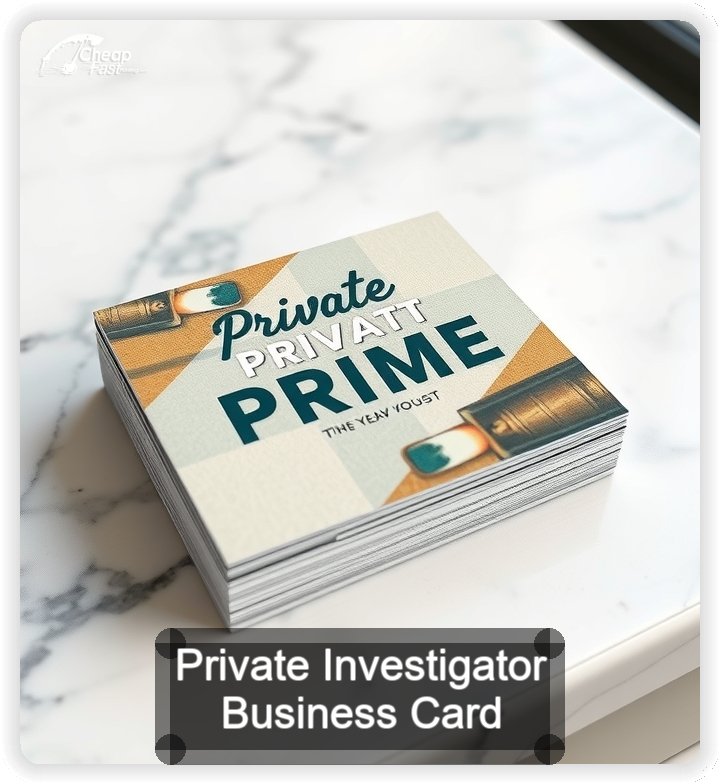 Private Investigator business card design sample