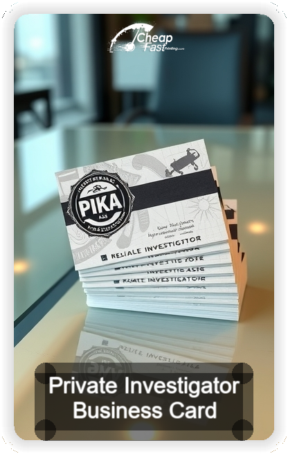 Private Investigator business card design sample