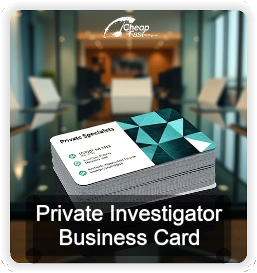 Private Investigator business card design sample