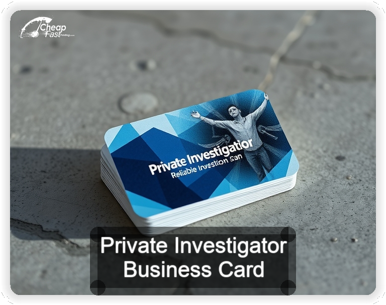 Private Investigator business card design sample