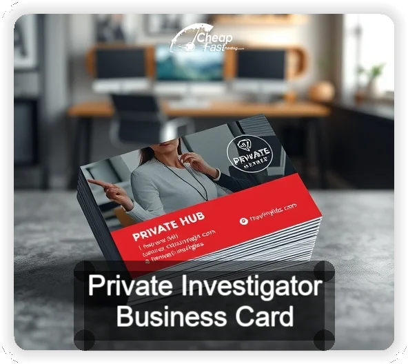 Private Investigator business card design sample