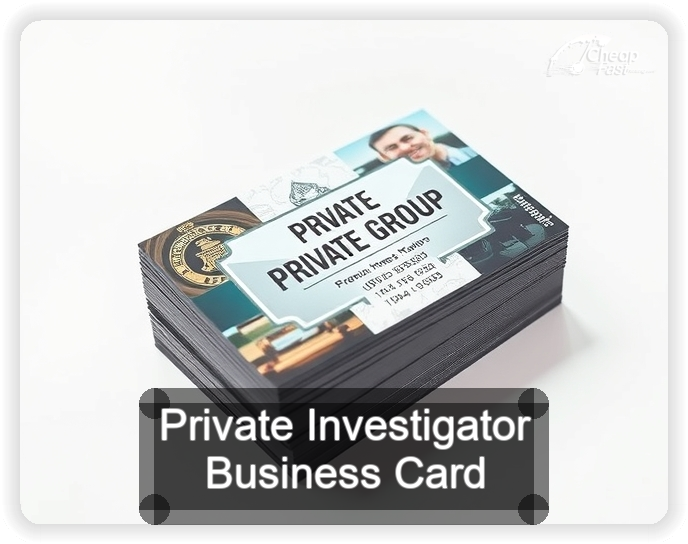Private Investigator business card design sample