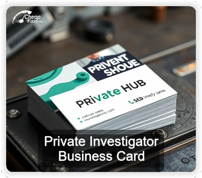 Private Investigator business card design sample