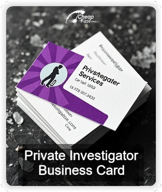 Private Investigator business card design sample