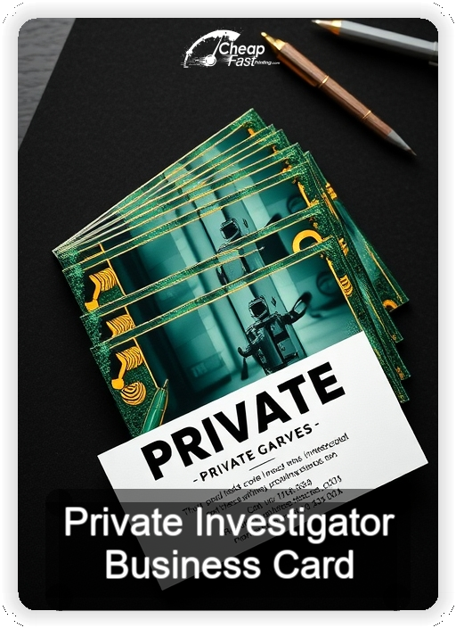 Private Investigator business card design sample