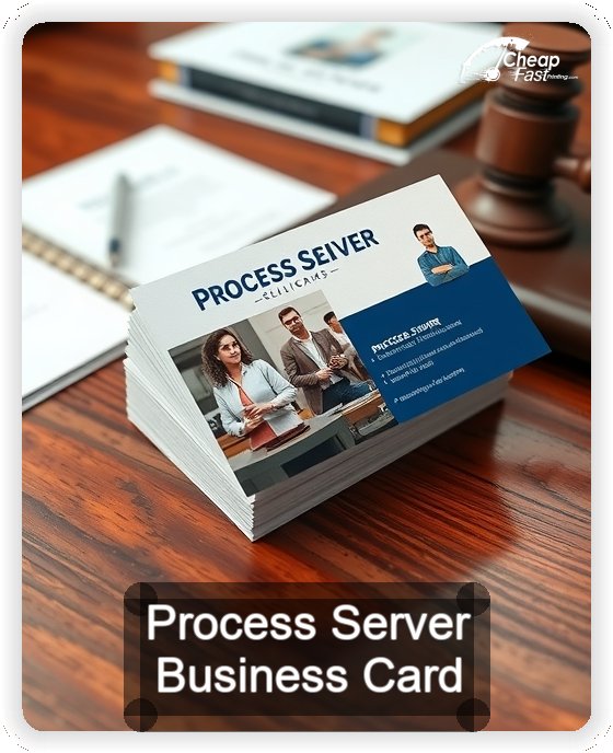 Process Server business card design sample