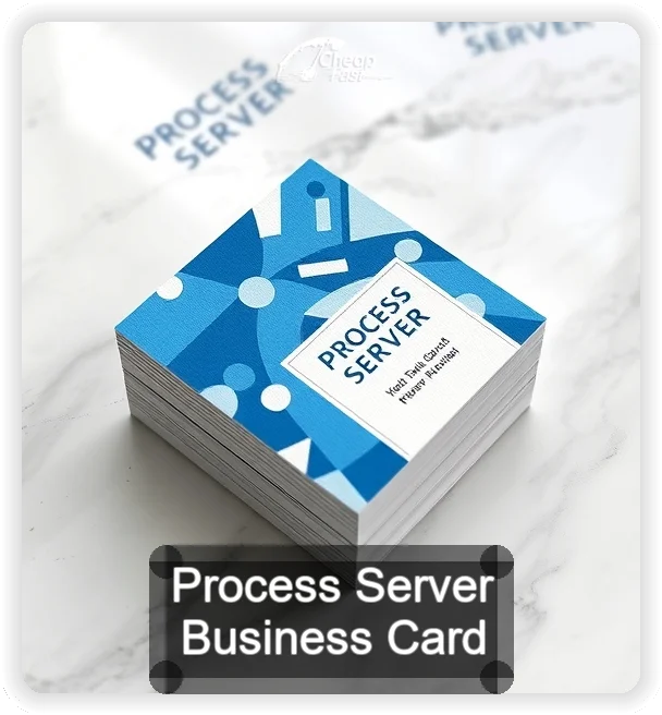 Process Server business card design sample
