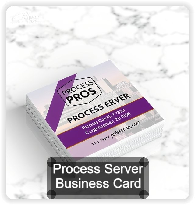Process Server business card design sample