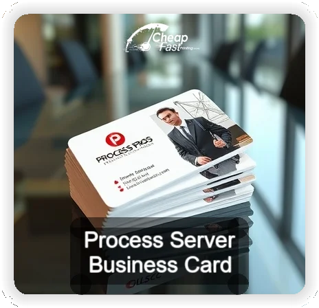 Process Server business card design sample