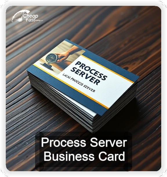 Process Server business card design sample
