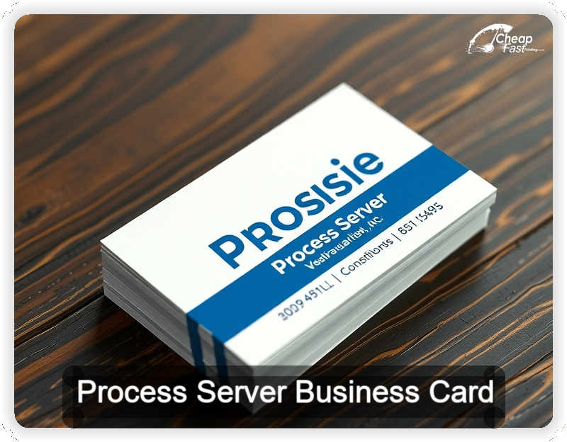 Process Server business card design sample