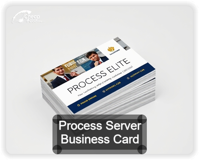 Process Server business card design sample
