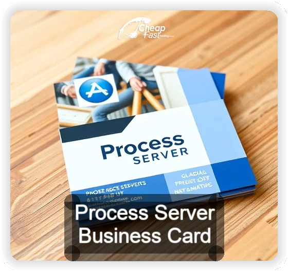 Process Server business card design sample