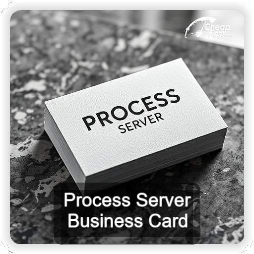 Process Server business card design sample