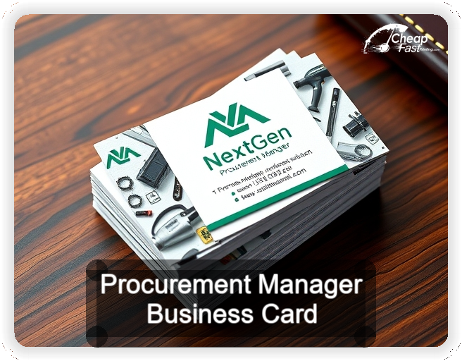 Procurement Manager business card design sample