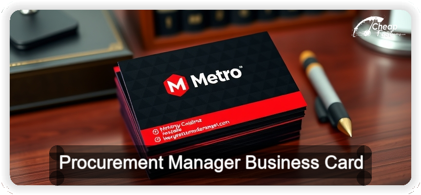 Procurement Manager business card design sample