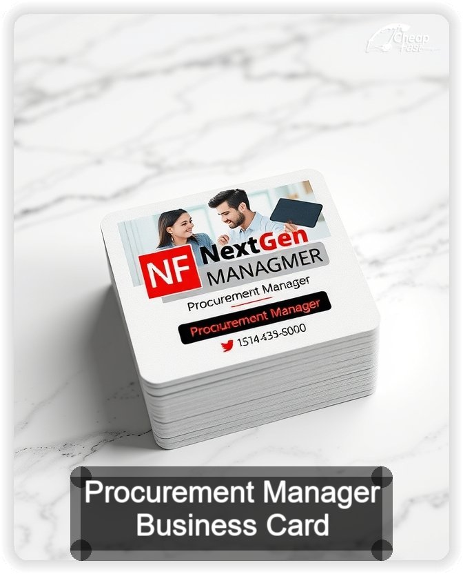 Procurement Manager business card design sample