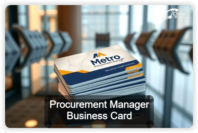 Procurement Manager business card design sample