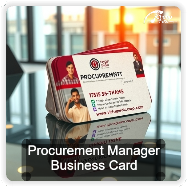 Procurement Manager business card design sample