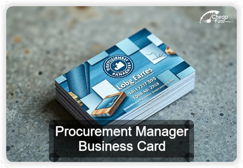 Procurement Manager business card design sample