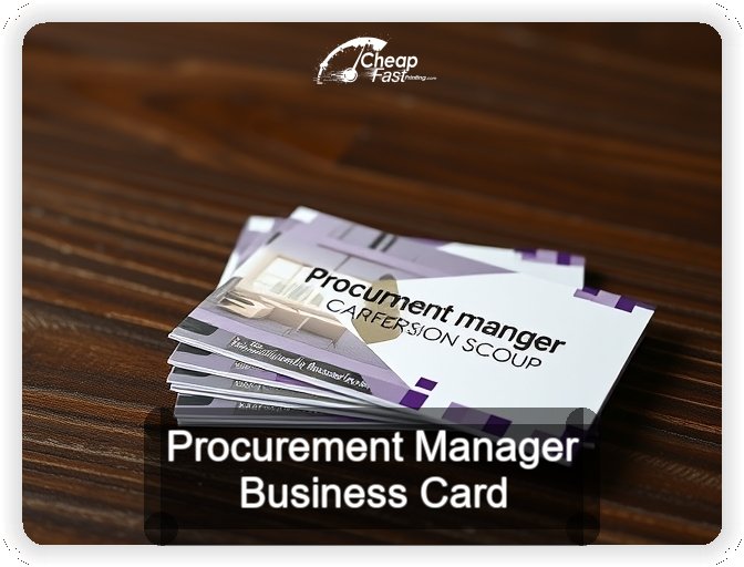 Procurement Manager business card design sample