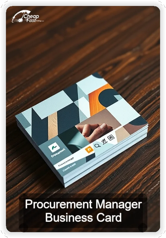 Procurement Manager business card design sample