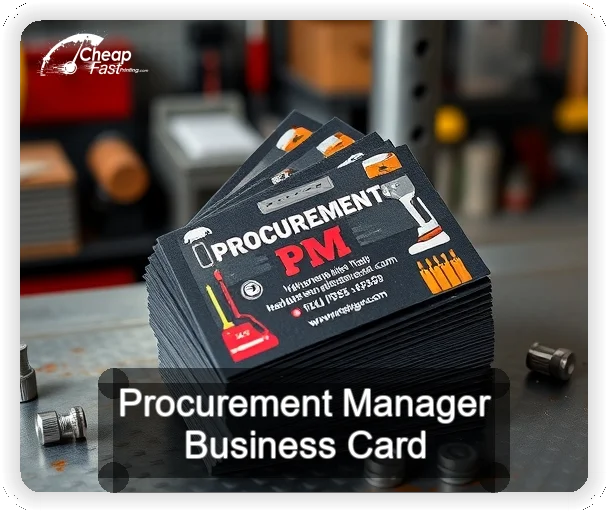 Procurement Manager business card design sample