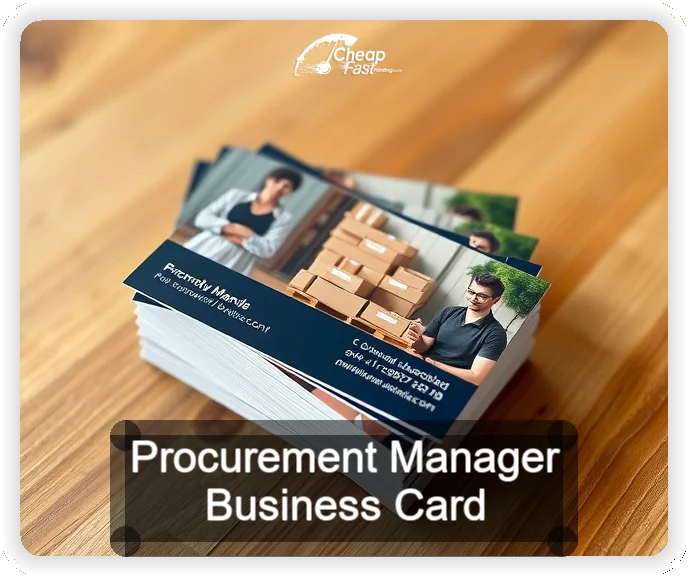 Procurement Manager business card design sample