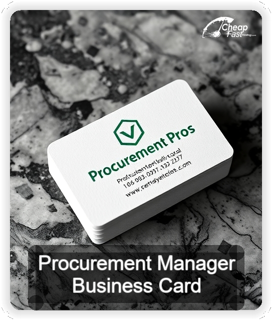 Procurement Manager business card design sample