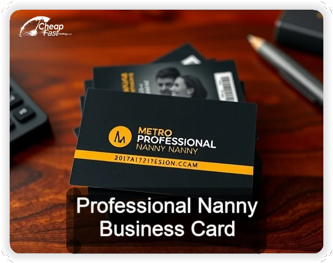 Professional Nanny business card design sample