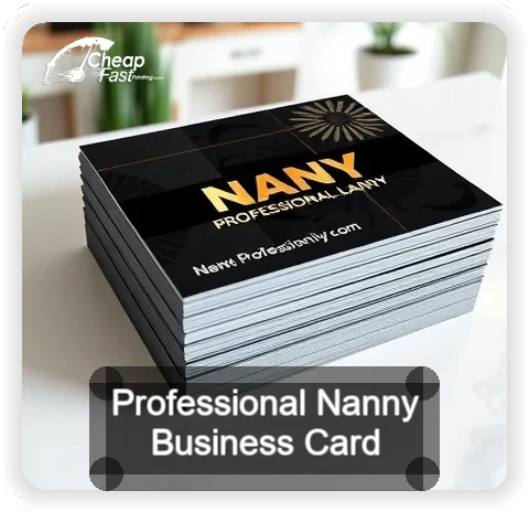 Professional Nanny business card design sample