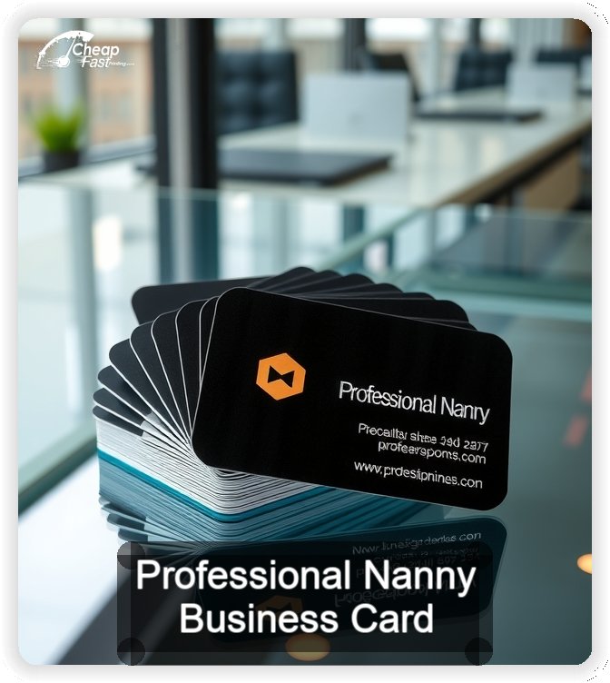 Professional Nanny business card design sample