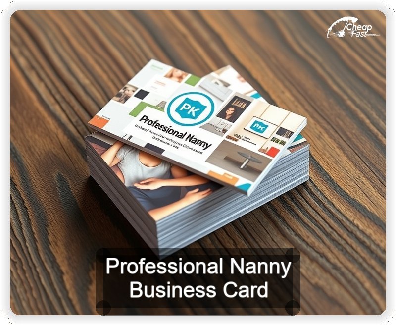 Professional Nanny business card design sample