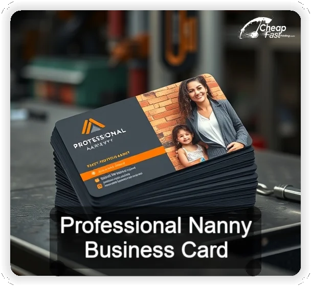 Professional Nanny business card design sample