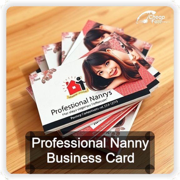 Professional Nanny business card design sample