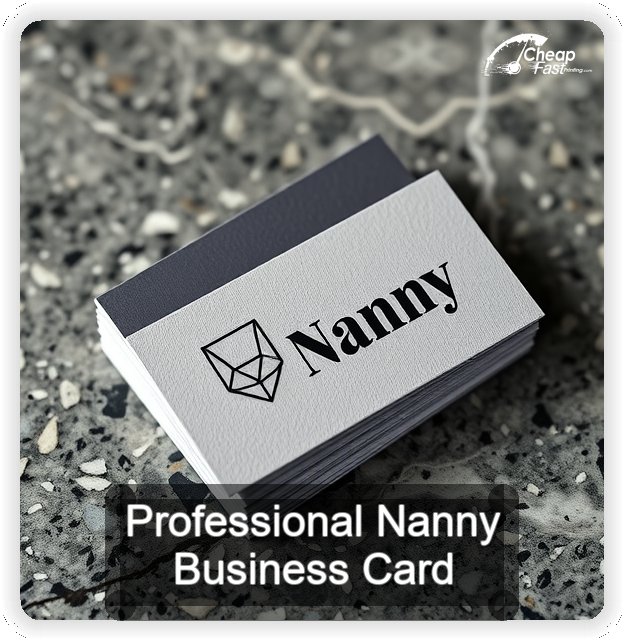 Professional Nanny business card design sample