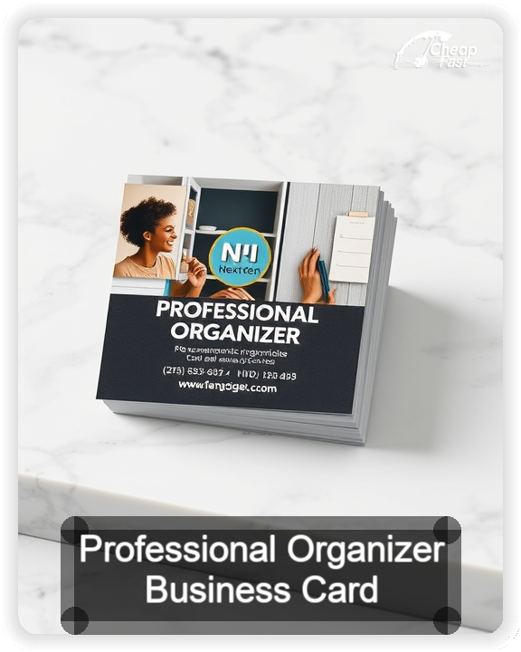 Professional Organizer business card design sample