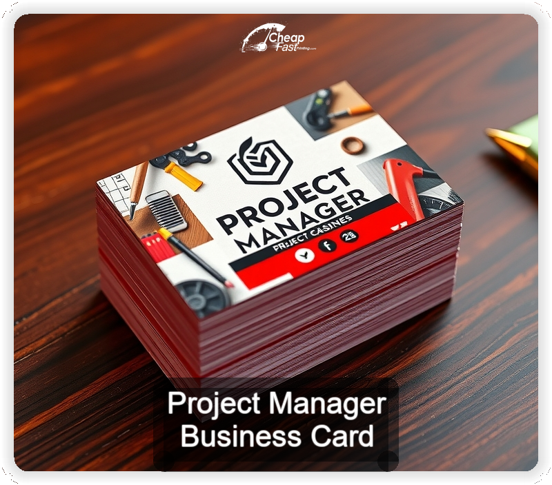 Project Manager business card design sample