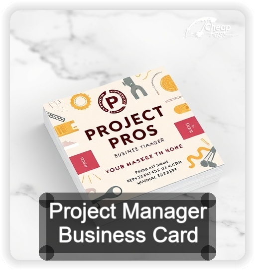 Project Manager business card design sample
