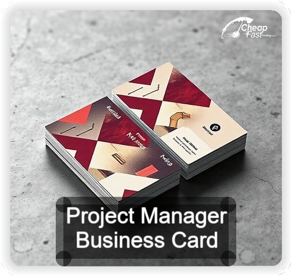 Project Manager business card design sample