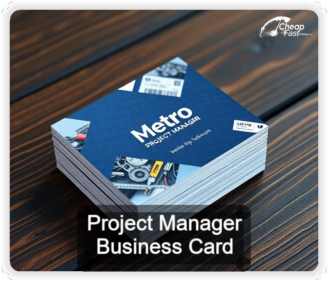 Project Manager business card design sample