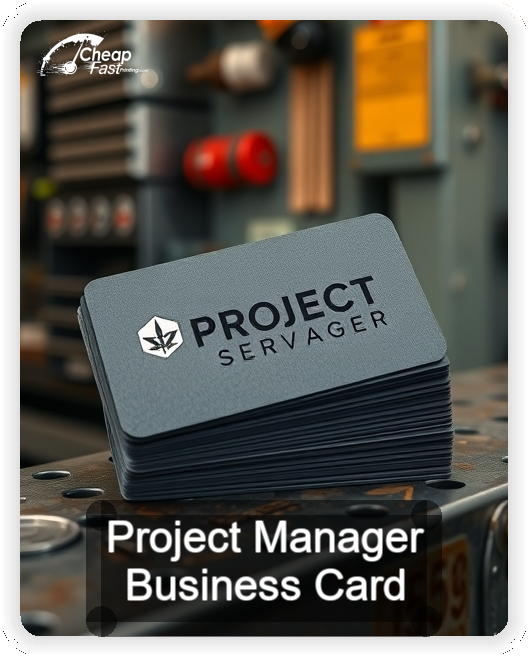 Project Manager business card design sample