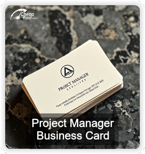 Project Manager business card design sample