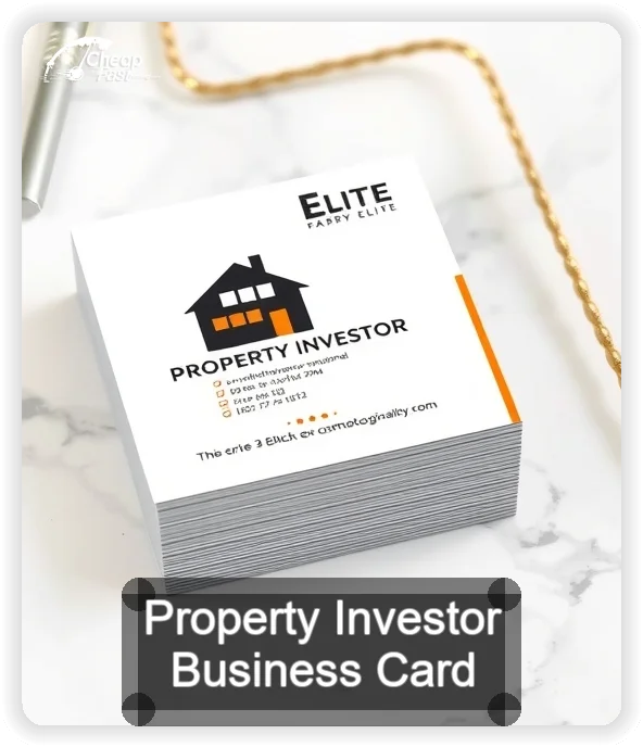Property Investor business card design sample