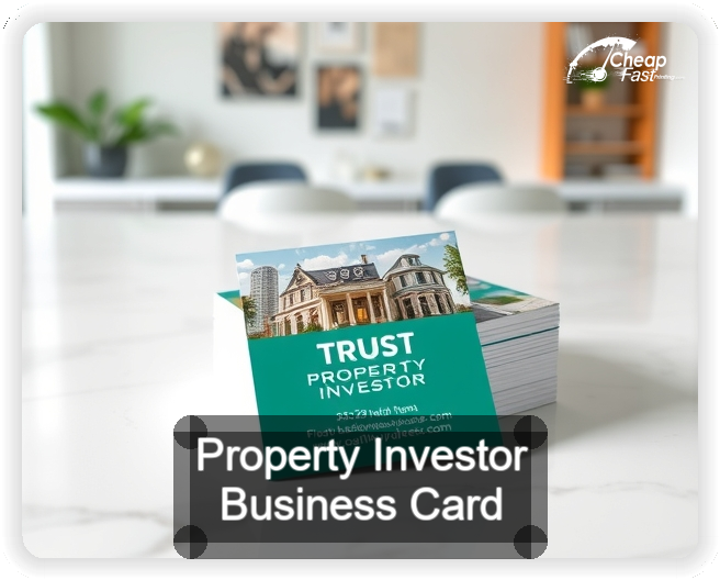 Property Investor business card design sample
